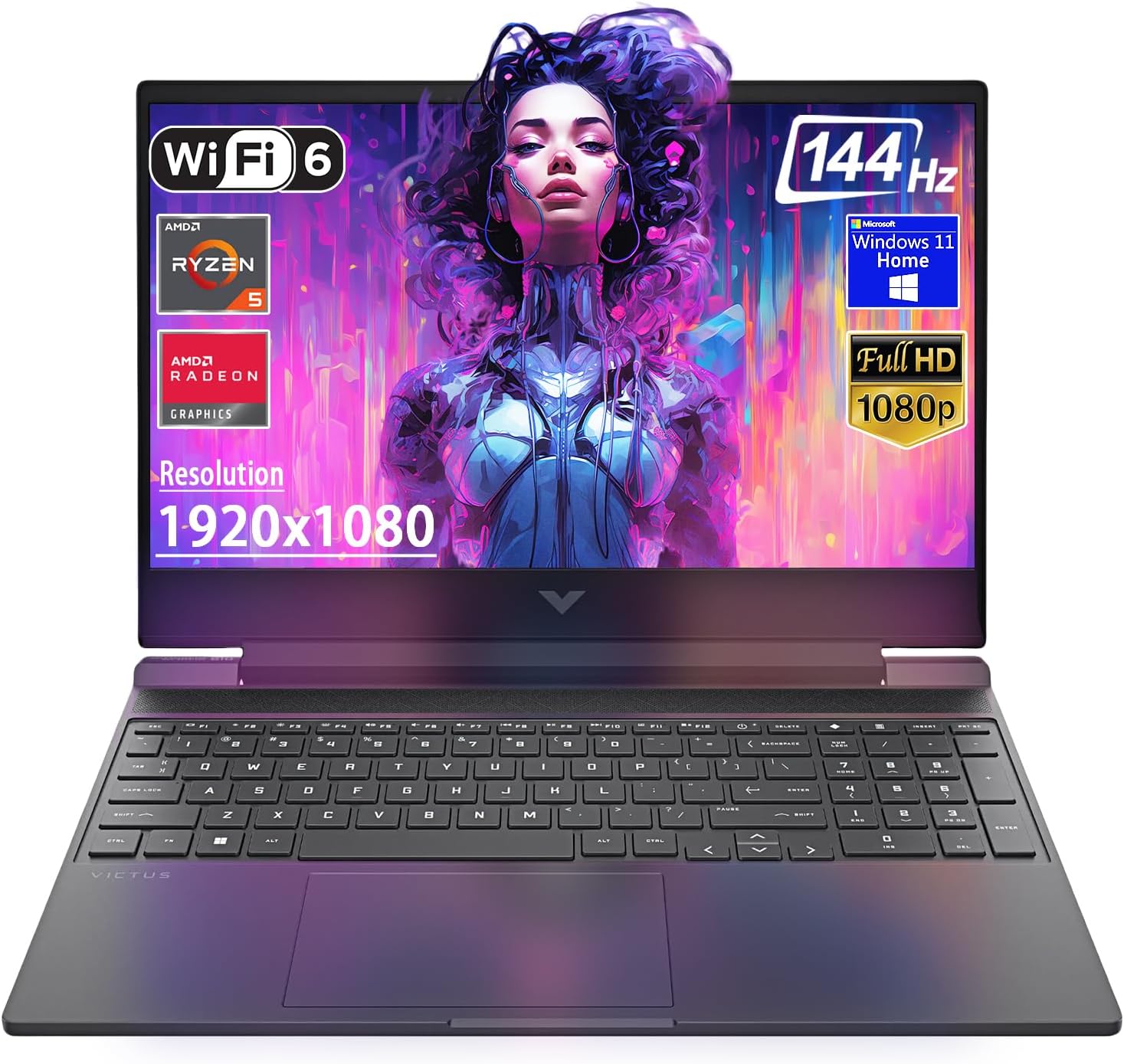 HP Victus 15.6’’ 144Hz (Ryzen 5-7535HS / 8 Go / 512 SSD / RX 6550M 4 Go)